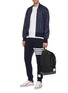 Figure View - Click To Enlarge - THOM BROWNE  - Stripe back bomber jacket