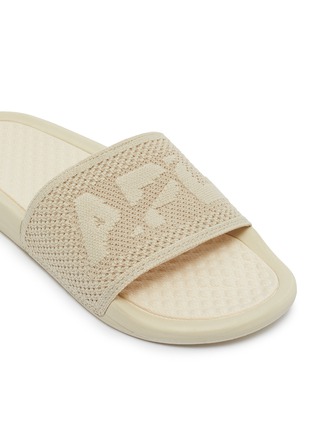 Detail View - Click To Enlarge - ATHLETIC PROPULSION LABS - 'Techloom' logo jacquard knit pool slides