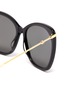 Detail View - Click To Enlarge - GUCCI - Metal temple oversized acetate butterfly sunglasses