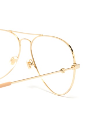 Detail View - Click To Enlarge - GUCCI - Metal aviator optical glasses