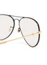 Detail View - Click To Enlarge - GUCCI - Metal aviator sunglasses
