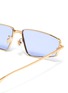Detail View - Click To Enlarge - GUCCI - Metal angular cat eye sunglasses