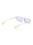Figure View - Click To Enlarge - GUCCI - Metal angular cat eye sunglasses