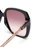 Detail View - Click To Enlarge - GUCCI - Colourblock acetate oversized square sunglasses