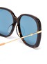 Detail View - Click To Enlarge - GUCCI - Metal temple tortoiseshell acetate butterfly sunglasses