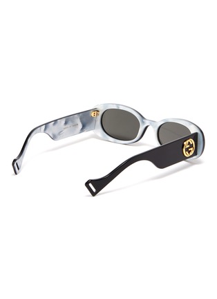 Figure View - Click To Enlarge - GUCCI - Acetate oval sunglasses