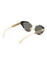 Figure View - Click To Enlarge - GUCCI - Web stripe temple metal cat eye sunglasses