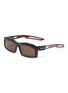 Main View - Click To Enlarge - BALENCIAGA - 'Hybrid' tortoiseshell acetate front rectangular frame sunglasses