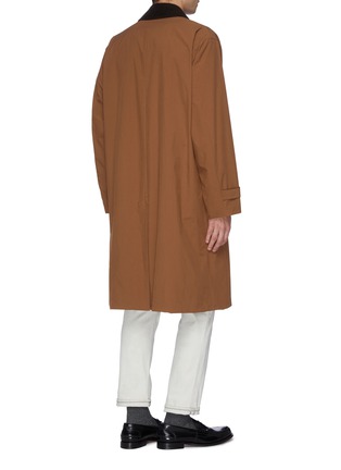 Back View - Click To Enlarge - CAMOSHITA - Contrast corduroy collar trench coat