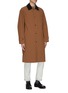 Front View - Click To Enlarge - CAMOSHITA - Contrast corduroy collar trench coat