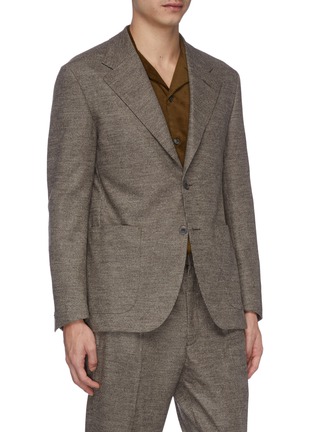 Front View - Click To Enlarge - CAMOSHITA - Wool blend soft blazer