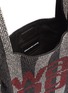 Detail View - Click To Enlarge - ALEXANDER WANG - 'Wang Lock' strass logo mini shopper tote