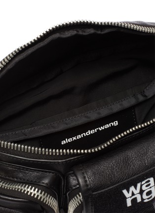 Detail View - Click To Enlarge - ALEXANDER WANG - Logo print leather bum bag