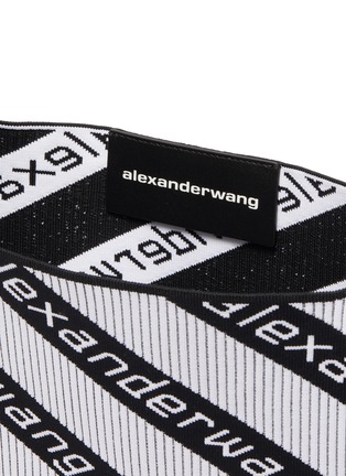 Detail View - Click To Enlarge - ALEXANDER WANG - Logo stripe jacquard knit shopper tote
