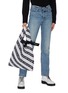 Figure View - Click To Enlarge - ALEXANDER WANG - Logo stripe jacquard knit shopper tote