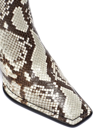 Detail View - Click To Enlarge - ALEXANDER WANG - 'Parker' snake embossed leather ankle boots