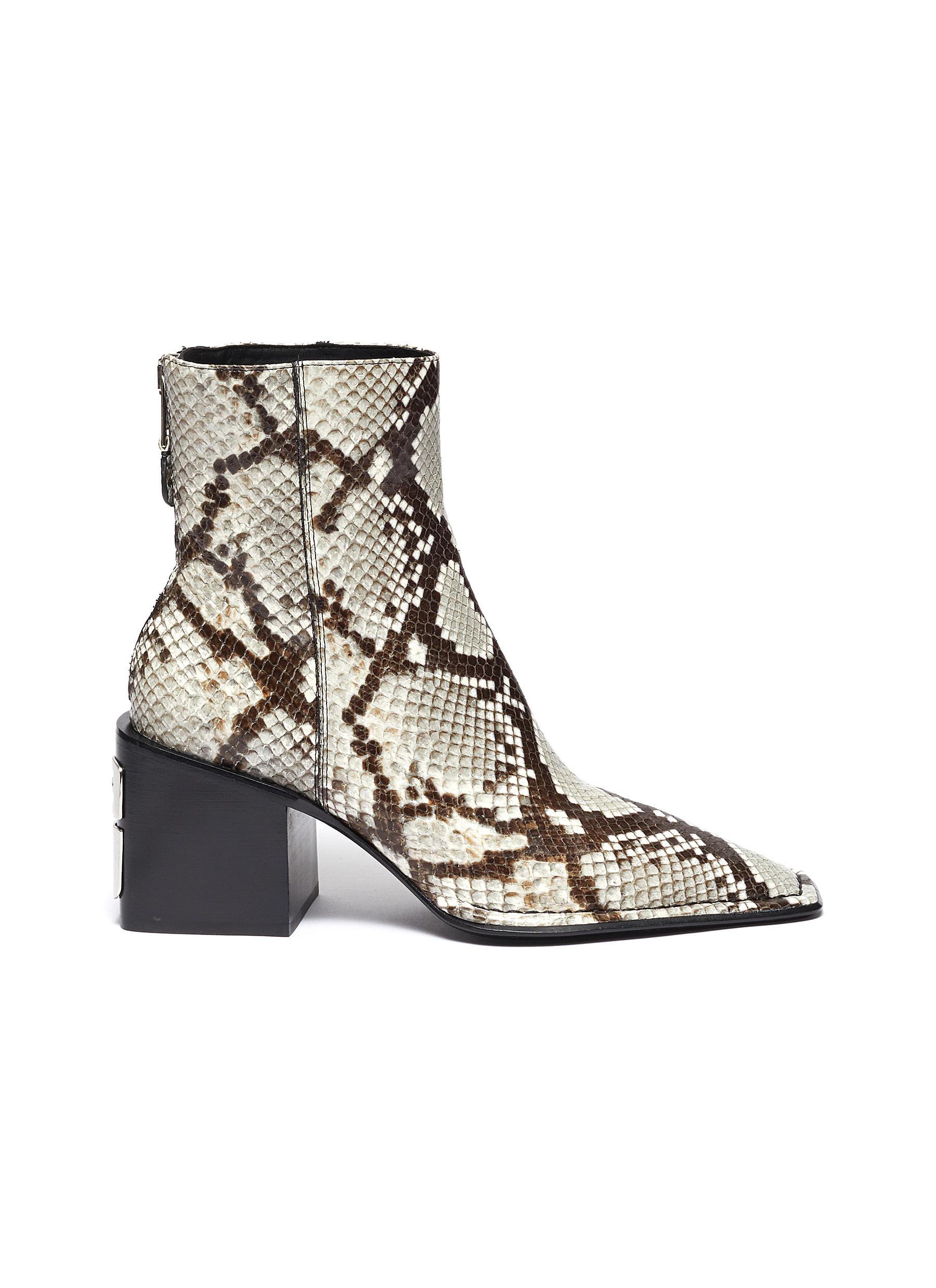 Parker snake embossed leather ankle boots by Alexanderwang | Coshio ...