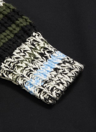  - SONIA RYKIEL - Patchwork wool knit sleeve sweatshirt