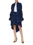 Figure View - Click To Enlarge - SONIA RYKIEL - Belted high-low chambray skirt