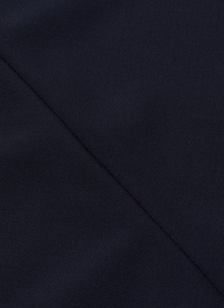 Detail View - Click To Enlarge - SONIA RYKIEL - Fringe georgette scarf panel virgin wool V-neck shift dress