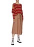 Figure View - Click To Enlarge - SONIA RYKIEL - Ruffle sleeve stripe sweater
