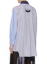 Back View - Click To Enlarge - SONIA RYKIEL - Patch pocket stripe patchwork oversized shirt