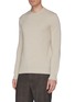 Front View - Click To Enlarge - DE BONNE FACTURE - Merino wool piqué knit sweater