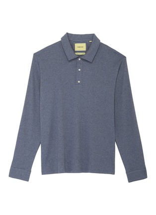 Main View - Click To Enlarge - DE BONNE FACTURE - Organic long sleeve polo shirt