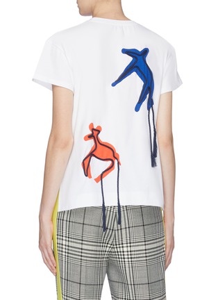Back View - Click To Enlarge - MIRA MIKATI - Tassel animal print T-shirt
