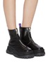 Figure View - Click To Enlarge - EYTYS - 'Raven' zip leather chunky ankle boots