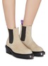 Figure View - Click To Enlarge - EYTYS - 'Nikita' metallic bumper snake embossed leather Chelsea boots