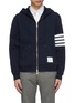 Main View - Click To Enlarge - THOM BROWNE  - Stripe sleeve zip hoodie