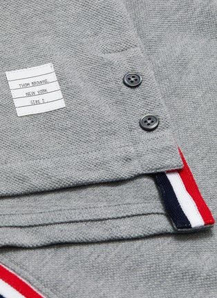 - THOM BROWNE - Stripe back piqué T-shirt