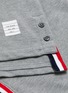 - THOM BROWNE - Stripe back piqué T-shirt