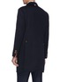 Back View - Click To Enlarge - THOM BROWNE  - Stripe placket twill coat