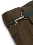  - SACAI - Detachable pleated panel split cuff melton pants