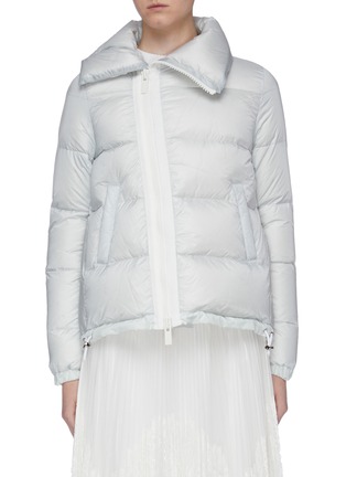 Main View - Click To Enlarge - SACAI - Slant zip high neck down puffer jacket