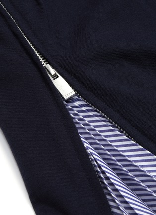  - SACAI - Zip pleated stripe godet outseam T-shirt