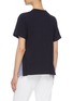 Back View - Click To Enlarge - SACAI - Zip pleated stripe godet outseam T-shirt