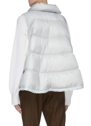 Back View - Click To Enlarge - SACAI - Off-centre zip high neck down puffer gilet