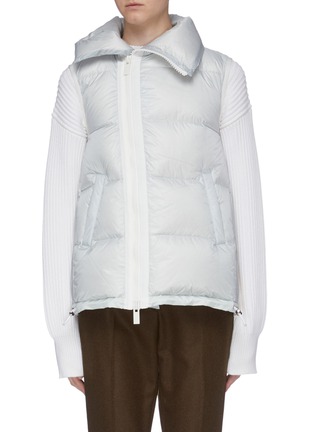 Main View - Click To Enlarge - SACAI - Off-centre zip high neck down puffer gilet