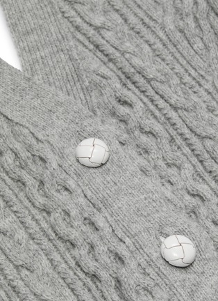  - SACAI - Shirt back wool cable knit cardigan