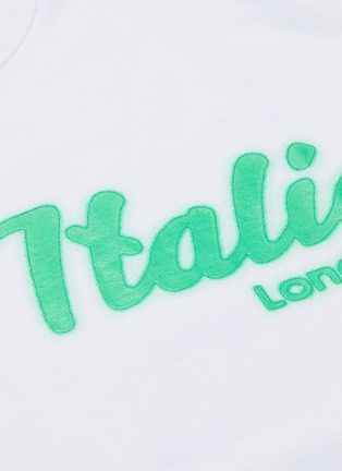  - SACAI - x Bar Italia textured slogan print T-shirt