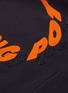  - SACAI - 'Melting Pot' slogan embroidered scuba jersey hoodie