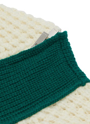  - SACAI - Colourblock zip panel mix knit sweater