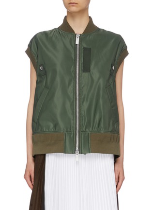Main View - Click To Enlarge - SACAI - Flared back bomber vest