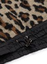  - SACAI - Drawcord hem leopard jacquard cropped turtleneck sweater