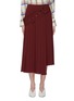 Main View - Click To Enlarge - AKIRA NAKA - Belted pleated staggered hem skirt