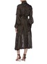 Back View - Click To Enlarge - AKIRA NAKA - Belted crinkled high neck trench dress
