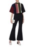 Figure View - Click To Enlarge - AKIRA NAKA - Colourblock stripe knit top